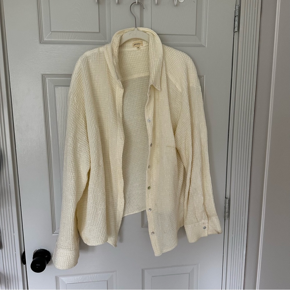 donni waffle button up shirt